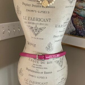 Talbots Fuchsia Leather Belt